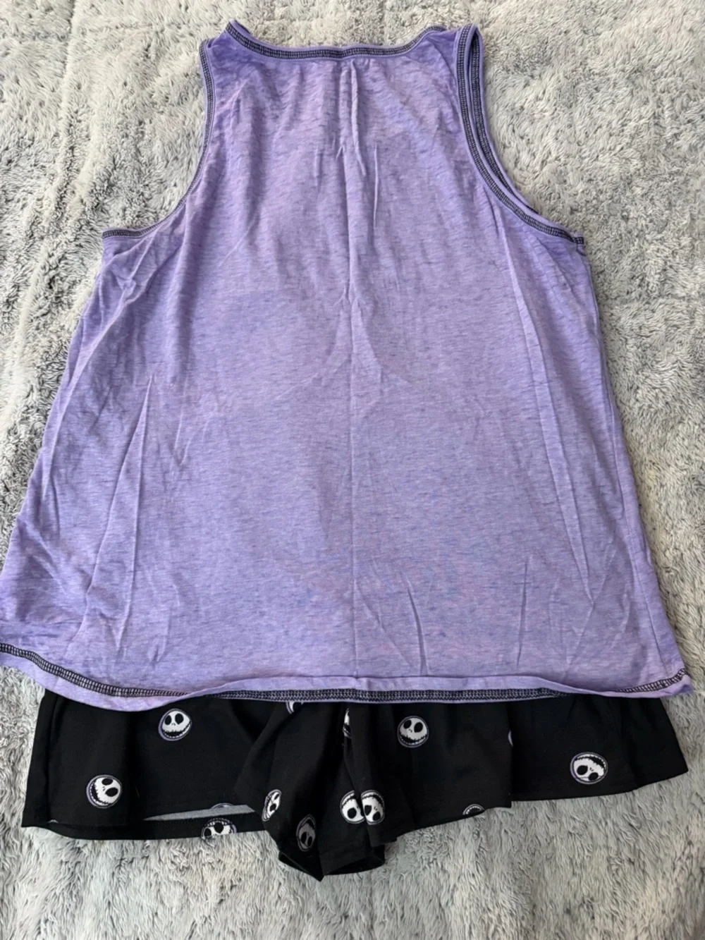 The Nightmare Before Christmas Purple Tank & Black Shorts Sleep Set - Picture 2 of 7
